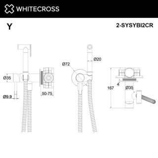 Гигиенический душ WHITECROSS 2-SYSYBI2CR хром